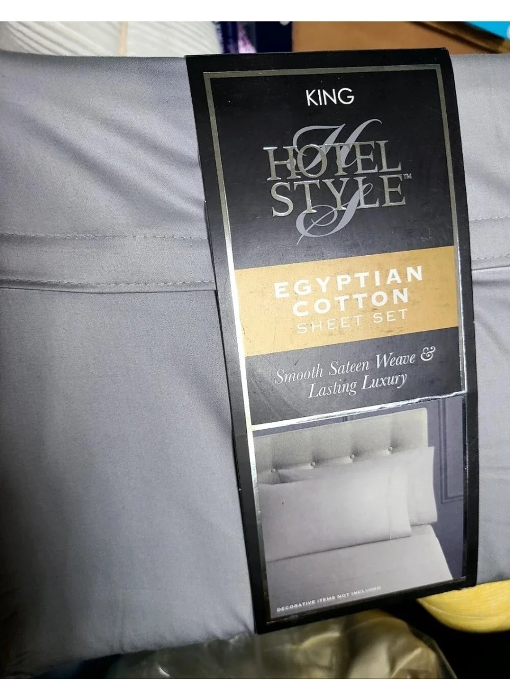 Hotel Style King Egyptian Cotton Sheet Set Damask 600 Thread Count Sateen Weave